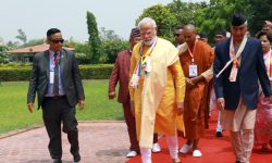 भारतीय प्रधानमन्त्री मोदी लुम्बिनीमा