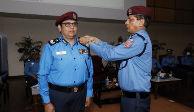 पाँचजना प्रहरी अतिरिक्त महानिरीक्षक दर्ज्यानी चिह्नद्वारा सुशोभित