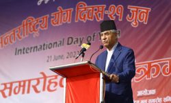 देउवाले भने- तनावमुक्त हुन योगको ठूलो महत्त्व छ