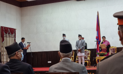 अर्थमन्त्री शर्माले लिए शपथ !