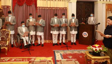 सात राजदूतले लिए पद तथा गोपनीयताको शपथ