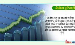 नेप्सेमा पुनः करेक्सन, ५९ अंकले बढ्दा २ अर्ब ४ करोडको कारोबार