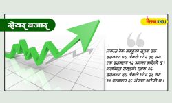 चालु आवको पहिलो दिनमा झन्डै २ अंकले नेप्से बढ्दा १ अर्ब २३ करोडको कारोबार