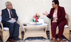 भुसाल र भारतीय राजदूतबीच सहयोगका विषयमा छलफल