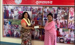 तुलसालय अनाथ आश्रमलाई एक लाख आर्थिक सहयोग