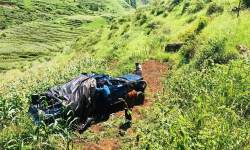 रुकुम पूर्वमा प्रहरीको गाडी दुर्घटना, दुई डिएसपीसहित पाँच घाइते