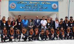 फुटबल टोलीको बिदाइ