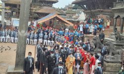 राष्ट्रपति भण्डारीले गरिन् कृष्ण मन्दिरकाे दर्शन (तस्बिरसहित)