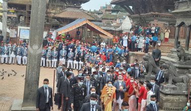 राष्ट्रपति भण्डारीले गरिन् कृष्ण मन्दिरकाे दर्शन (तस्बिरसहित)