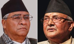 विधेयक र निर्वाचनका विषयमा देउवा-ओली छलफल