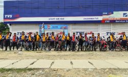 टीभीएसद्वारा धनगढी क्षेत्रमा ४० जना राइडरका साथमा एओजी राइडको आयोजना