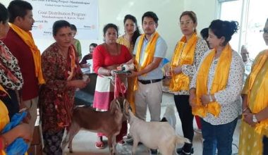 रोटरीको बाख्रापालनमा सहयोग