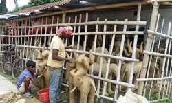 विश्वकर्मा पूजाको लागी माटाका मूर्ति !