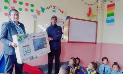 वेष्ट फाइनान्सद्वारा बाल कल्याण आधारभूत विद्यालयलाई स्मार्ट टिभी सहयोग