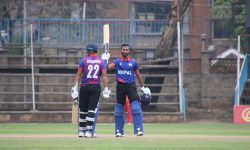 रोहितको कप्तानीमा नेपालले केन्यासँग दोस्रो एकदिवसीय क्रिकेट खेल्दै