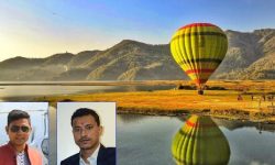 सन्तबहादुर र सुधीर बने हट एयर बलुनको नेपालकै पहिलो प्राविधिक