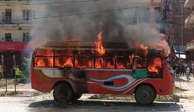 बसको ठक्करबाट विद्यार्थीको मृत्यु भएपछि गजुरी तनावग्रस्त