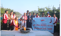 लुम्बिनीबाट ओलम्पिक टर्च र्याली