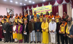 शान्ति समाजको साहित्य आराधन अभियान : स्रष्टाहरु सम्मानित