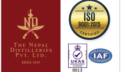 ‘खुकुरी रम’ को उत्पादक ‘दि नेपाल डिस्टीलरिज प्रालि’ ले पायो आईएसओ प्रमाणपत्र
