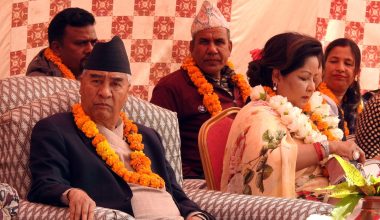 प्रधानमन्त्री देउवाले आज पनि चुनावीसभालाई सम्बोधन गर्दै