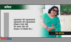 मौनधारण गर्न कदापि सक्तिन म