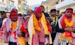 राष्ट्रिय जनमोर्चाका केन्द्रिय अध्यक्ष चित्र बहादुर केसी  निर्वाचित भएपछि विजयी र्‍याली !