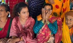 मोरङ क्षेत्र नम्बर तिनमा राप्रपा उम्मेदवार एवं नायिका रेखा थापाको घरदैलो कार्यक्रम