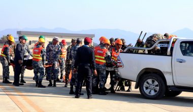 पोखरा अन्तर्राष्ट्रिय विमानस्थलमा आपत्कालीन उद्धार अभ्यास