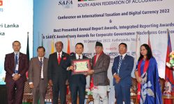 मुक्तिनाथ विकास बैंक साफा बिपिए अवार्डस् सर्टिफिकेट अफ मेरिटबाट सम्मानित