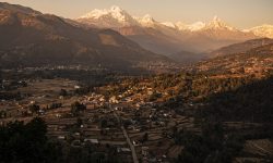 रुग्दीबाट देखिएको कटुवाचौपारी र कुश्मा बजार !