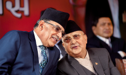 प्रचण्डलाई भेट्न खुमलटारमा ओली