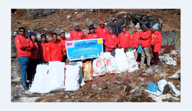 पर्यटकीयस्थल पाँचपोखरी सरसफाइ अभियान : पाँच सय किलो फोहर संकलन