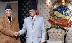 बालुवाटारमा प्रधानमन्त्री प्रचण्ड र ओलीको वान टू वान वार्ता