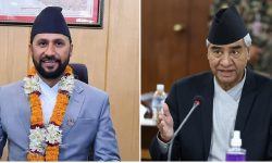 गृहमन्त्री रवि लामिछानेलाई देउवाले दिए बधाई