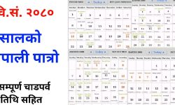बजारमा आउन थाले वि .सं . २०८० का पात्रो