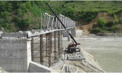 घुमाउने पुल : चार वर्षमा एकतिहाइ काम