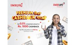 आइएमई लाइफको प्रिमियम भुक्तानी गर्दा १ हजारसम्म क्यासब्याक