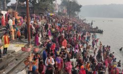 माघे औँसीमा त्रिवेणी धाममा भक्तजनकाे घुइँचो