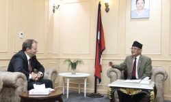 प्रधानमन्त्रीसँग फ्रान्सेली राजदूतको भेटवार्ता