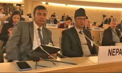 राष्ट्रसंघको मानवअधिकार परिषद् बैठकमा नेपालको प्रतिनिधित्व गर्दै गोविन्द बन्दी