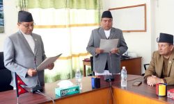 नवनिर्वाचित राष्ट्रियसभा सदस्य दसौंदीले लिए शपथ