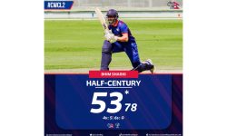 भीम सार्कीको अर्धशतक मद्दतमा सम्हालिँदै नेपाल