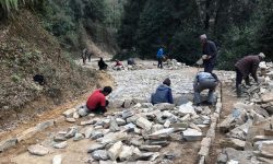 सडक स्तरोन्नति गर्दै कामदार