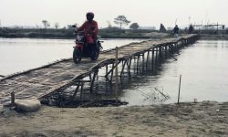 कन्काई नदी तर्न बाँसको पुलमा भर