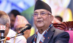 प्रचण्ड र शेरबहादुर देउवाले देशको भूगोल खुम्च्याएको ओलीकाे आरोप