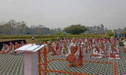 दक्षिण कोरियाका दुई सय बौद्ध तीर्थयात्रीलाई लुम्बिनीमा स्वागत