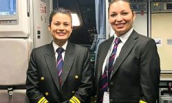 वायुसेवा निगमका दुई महिला पाइलटको पहिलो अन्तर्राष्ट्रिय उडान