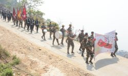 गोरखा–जितगढी पदयात्रामा सेनाको टोली पाल्पा पुग्यो