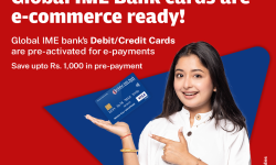 ग्लोबल आइएमई बैंकका ग्राहकले दराजबाट सामान किन्दा नयाँ वर्षको उपलक्ष्यमा १० प्रतिशत छुट